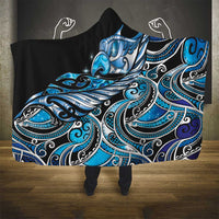 Maori Matariki - Manaia Hooded Blanket Galaxy Blue Paua Shell