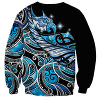 Maori Matariki - Manaia Sweatshirt Galaxy Blue Paua Shell
