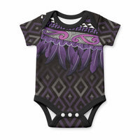 Aotearoa Maori Ngati Porou Iwi Baby Onesie Korowai Tukutuku Kaokao Motifs