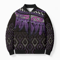 Aotearoa Maori Ngati Porou Iwi Bomber Puffer Jacket Korowai Tukutuku Kaokao Motifs