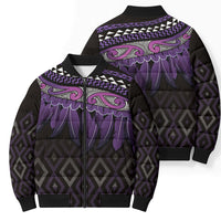 Aotearoa Maori Ngati Porou Iwi Bomber Puffer Jacket Korowai Tukutuku Kaokao Motifs
