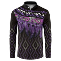 Aotearoa Maori Ngati Porou Iwi Button Sweatshirt Korowai Tukutuku Kaokao Motifs