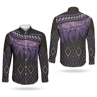 Aotearoa Maori Ngati Porou Iwi Couples Matching Summer Maxi Dress and Long Sleeve Button Shirt Korowai Tukutuku Kaokao Motifs