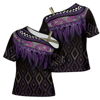 Aotearoa Maori Ngati Porou Iwi Cross Shoulder Shirt Korowai Tukutuku Kaokao Motifs