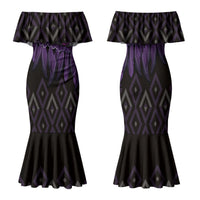 Aotearoa Maori Ngati Porou Iwi Family Matching Mermaid Dress and Hawaiian Shirt Korowai Tukutuku Kaokao Motifs