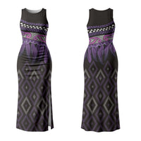 Aotearoa Maori Ngati Porou Iwi Family Matching Tank Maxi Dress and Hawaiian Shirt Korowai Tukutuku Kaokao Motifs