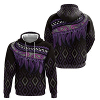 Aotearoa Maori Ngati Porou Iwi Hoodie Korowai Tukutuku Kaokao Motifs