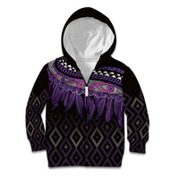 Aotearoa Maori Ngati Porou Iwi Kid Hoodie Korowai Tukutuku Kaokao Motifs