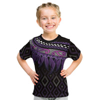 Aotearoa Maori Ngati Porou Iwi Kid T Shirt Korowai Tukutuku Kaokao Motifs