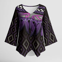 Aotearoa Maori Ngati Porou Iwi Kimono Sleeve Blouse Korowai Tukutuku Kaokao Motifs