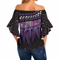 Aotearoa Maori Ngati Porou Iwi Off Shoulder Wrap Waist Top Korowai Tukutuku Kaokao Motifs