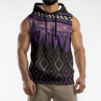Aotearoa Maori Ngati Porou Iwi Sleeveless Hoodie Korowai Tukutuku Kaokao Motifs