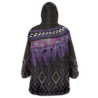 Aotearoa Maori Ngati Porou Iwi Wearable Blanket Hoodie Korowai Tukutuku Kaokao Motifs