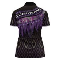 Aotearoa Maori Ngati Porou Iwi Women Polo Shirt Korowai Tukutuku Kaokao Motifs