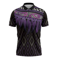 Aotearoa Maori Ngati Porou Iwi Zipper Polo Shirt Korowai Tukutuku Kaokao Motifs