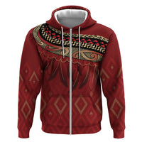 Aotearoa Maori Waikato Tainui Iwi Hoodie Korowai Tukutuku Kaokao Motifs