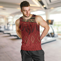 Aotearoa Maori Waikato Tainui Iwi Men Tank Top Korowai Tukutuku Kaokao Motifs