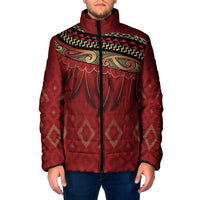 Aotearoa Maori Waikato Tainui Iwi Padded Jacket Korowai Tukutuku Kaokao Motifs