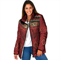 Aotearoa Maori Waikato Tainui Iwi Padded Jacket Korowai Tukutuku Kaokao Motifs