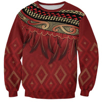 Aotearoa Maori Waikato Tainui Iwi Sweatshirt Korowai Tukutuku Kaokao Motifs