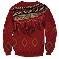 Aotearoa Maori Waikato Tainui Iwi Sweatshirt Korowai Tukutuku Kaokao Motifs