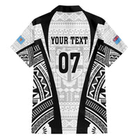 Personalised Fiji Rugby Hawaiian Shirt 2023 World Cup History Makers - White Ver LT7 - Polynesian Pride