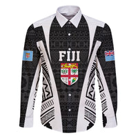 personalised-fiji-rugby-family-matching-mermaid-dress-and-hawaiian-shirt-2023-world-cup-history-makers-black-ver