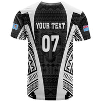 Personalised Fiji Rugby T Shirt 2023 World Cup History Makers - Black Ver LT7 - Polynesian Pride