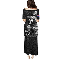Personalised New Zealand Rugby Puletasi Silver Fern Basic 2023 World Cup LT7 - Polynesian Pride
