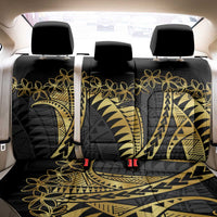 Polynesia Back Car Seat Cover Black & Gold Fancy Plumeria LT7 - Polynesian Pride