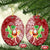 Hawaii Christmas Mele Kalikimaka Ceramic Ornament Santa Claus LT7 Oval Red - Polynesian Pride