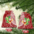 Hawaii Christmas Mele Kalikimaka Ceramic Ornament Santa Claus LT7 Bell Flake Red - Polynesian Pride