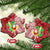 Hawaii Christmas Mele Kalikimaka Ceramic Ornament Santa Claus LT7 Snow Flake Red - Polynesian Pride