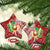 Hawaii Christmas Mele Kalikimaka Ceramic Ornament Santa Claus LT7 Star Red - Polynesian Pride