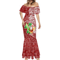 Hawaii Christmas Mele Kalikimaka Mermaid Dress Santa Claus LT7 - Polynesian Pride