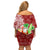 Hawaii Christmas Mele Kalikimaka Off Shoulder Short Dress Santa Claus LT7 - Polynesian Pride