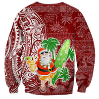Hawaii Christmas Mele Kalikimaka Sweatshirt Santa Claus LT7 - Polynesian Pride