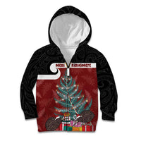 Personalised New Zealand Maori Christmas Kid Hoodie Xmas Fern Mix Kowhawhai