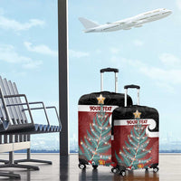 Personalised New Zealand Maori Christmas Luggage Cover Xmas Fern Mix Kowhawhai