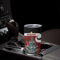 Personalised New Zealand Maori Christmas Tumbler Cup Xmas Fern Mix Kowhawhai