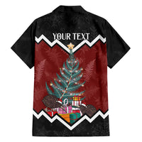 Personalised New Zealand Christmas Family Matching Tank Maxi Dress and Hawaiian Shirt Xmas Fern and Kiwi Birds