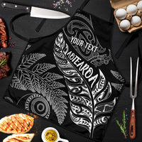 Aotearoa Personalized Lawn Bowls Maori Apron New Zealand Black Tribal Silver Fern - Polynesian Pride