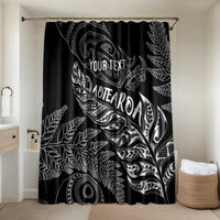 Aotearoa Personalized Lawn Bowls Maori Bathroom Set New Zealand Black Tribal Silver Fern - Polynesian Pride