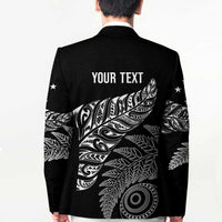 Aotearoa Personalized Lawn Bowls Maori Blazer New Zealand Black Tribal Silver Fern - Polynesian Pride