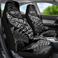 Aotearoa Personalized Lawn Bowls Maori Car Seat Cover New Zealand Black Tribal Silver Fern - Polynesian Pride
