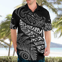 Aotearoa Personalized Lawn Bowls Maori Hawaiian Shirt New Zealand Black Tribal Silver Fern - Polynesian Pride