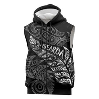 Aotearoa Personalized Lawn Bowls Maori Sleeveless Zip Hoodie New Zealand Black Tribal Silver Fern LT7