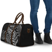 Aotearoa Personalized Lawn Bowls Maori Travel Bag New Zealand Black Tribal Silver Fern - Polynesian Pride