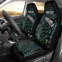 Aotearoa Personalized Lawn Bowls Maori Car Seat Cover New Zealand Paua Shell Tribal Silver Fern - Polynesian Pride