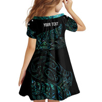 Aotearoa Personalized Lawn Bowls Maori Family Matching Tank Maxi Dress and Hawaiian Shirt New Zealand Paua Shell Tribal Silver Fern - Polynesian Pride
